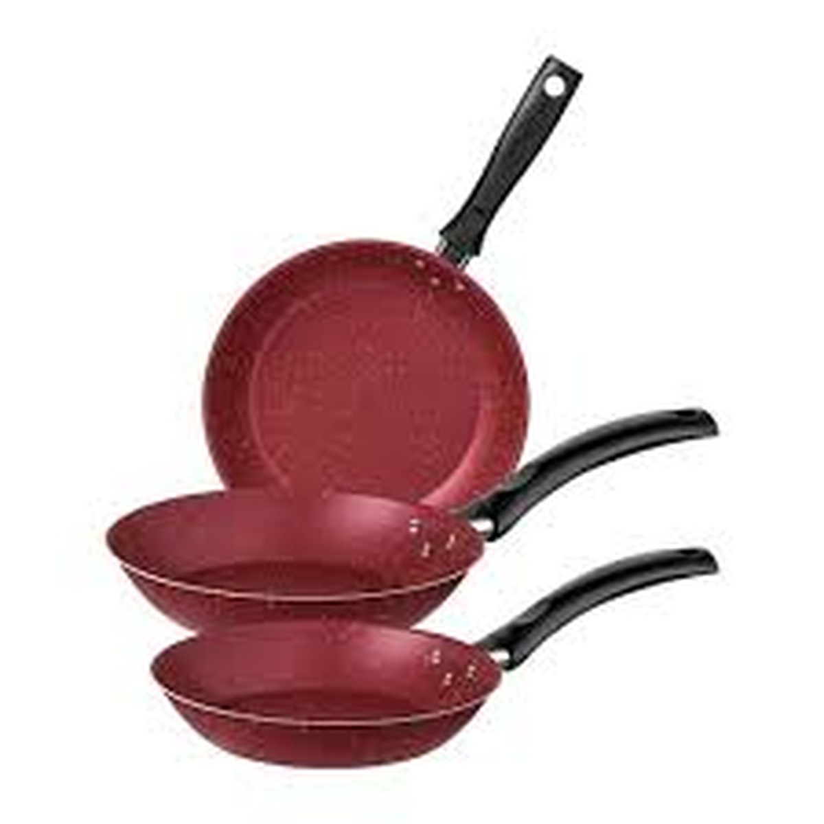 JUEGO DE 3 SARTENES TRAMONTINA 20298971 TURIN 18 20 24 CM ALUMINIO LISO ROJO
